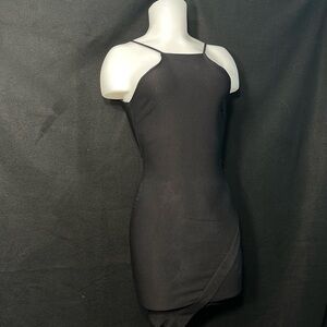 Women’s Black Sleeveless Bodycon Halter Midi Dress - The Vintage Shop